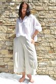 Shayle Indian Cotton Smock Shirt White